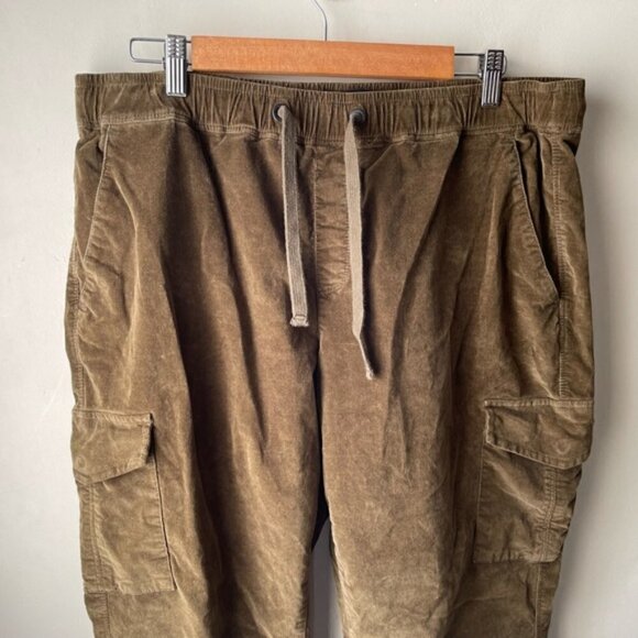 SANCTUARY Olive green Corduroy Cargo Jogger pull on Pants size 1X - Picture 7 of 16